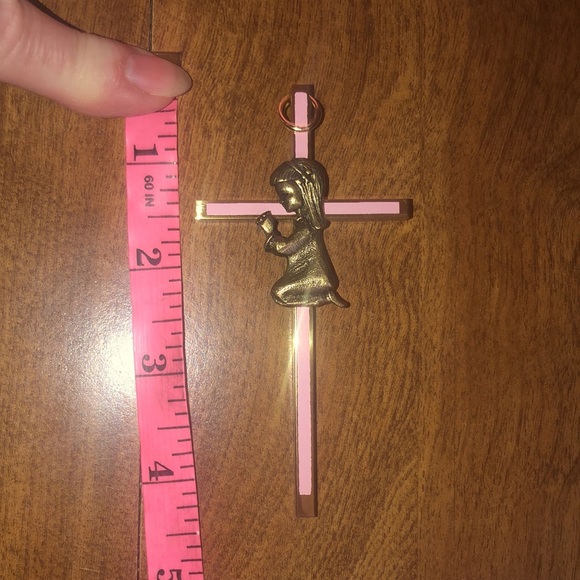 Beautiful Pink Cross with Girl on it - Picture 10 of 12